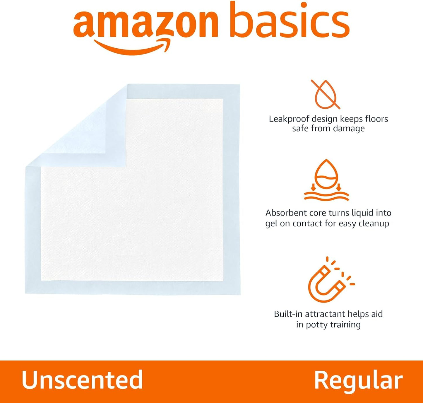 "50 Dog Pads - Leak-Proof, Quick-Dry, 5 Layers of Protection"