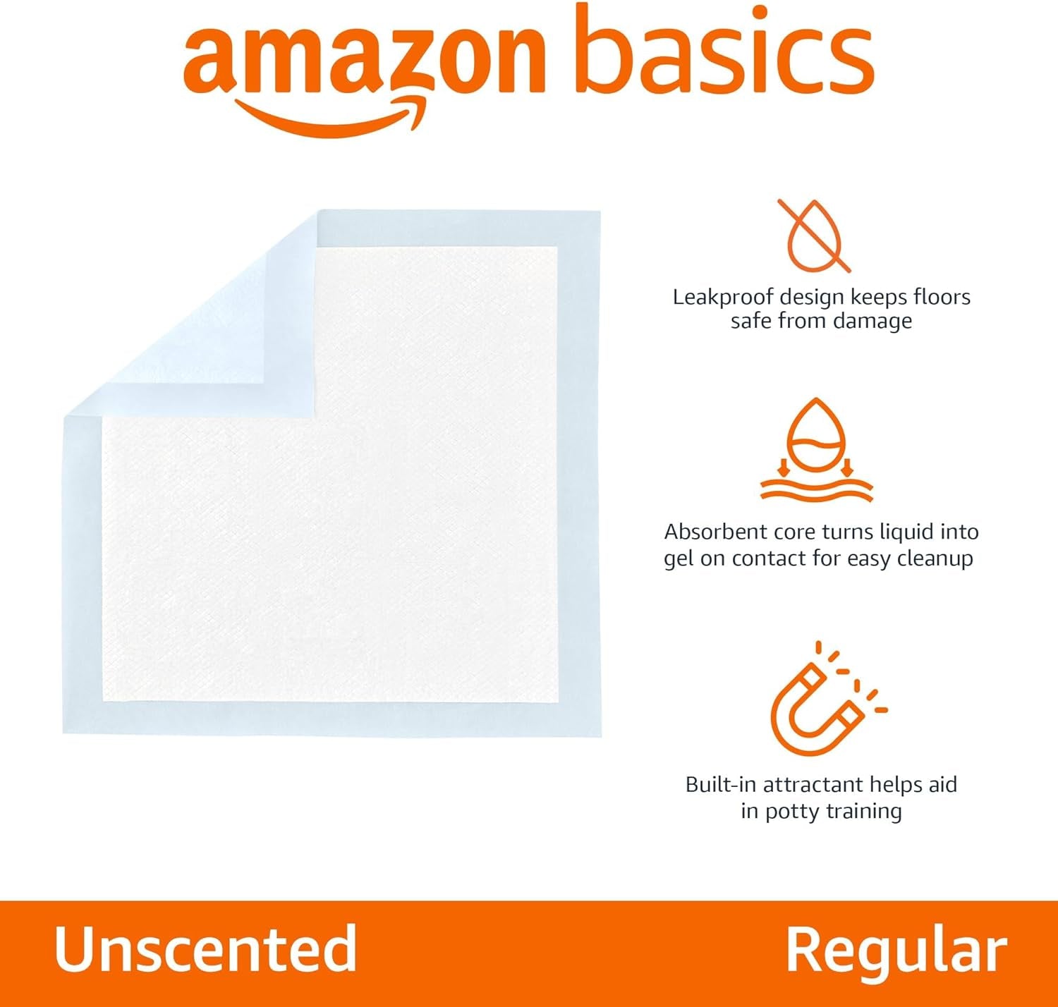 "50 Dog Pads - Leak-Proof, Quick-Dry, 5 Layers of Protection"