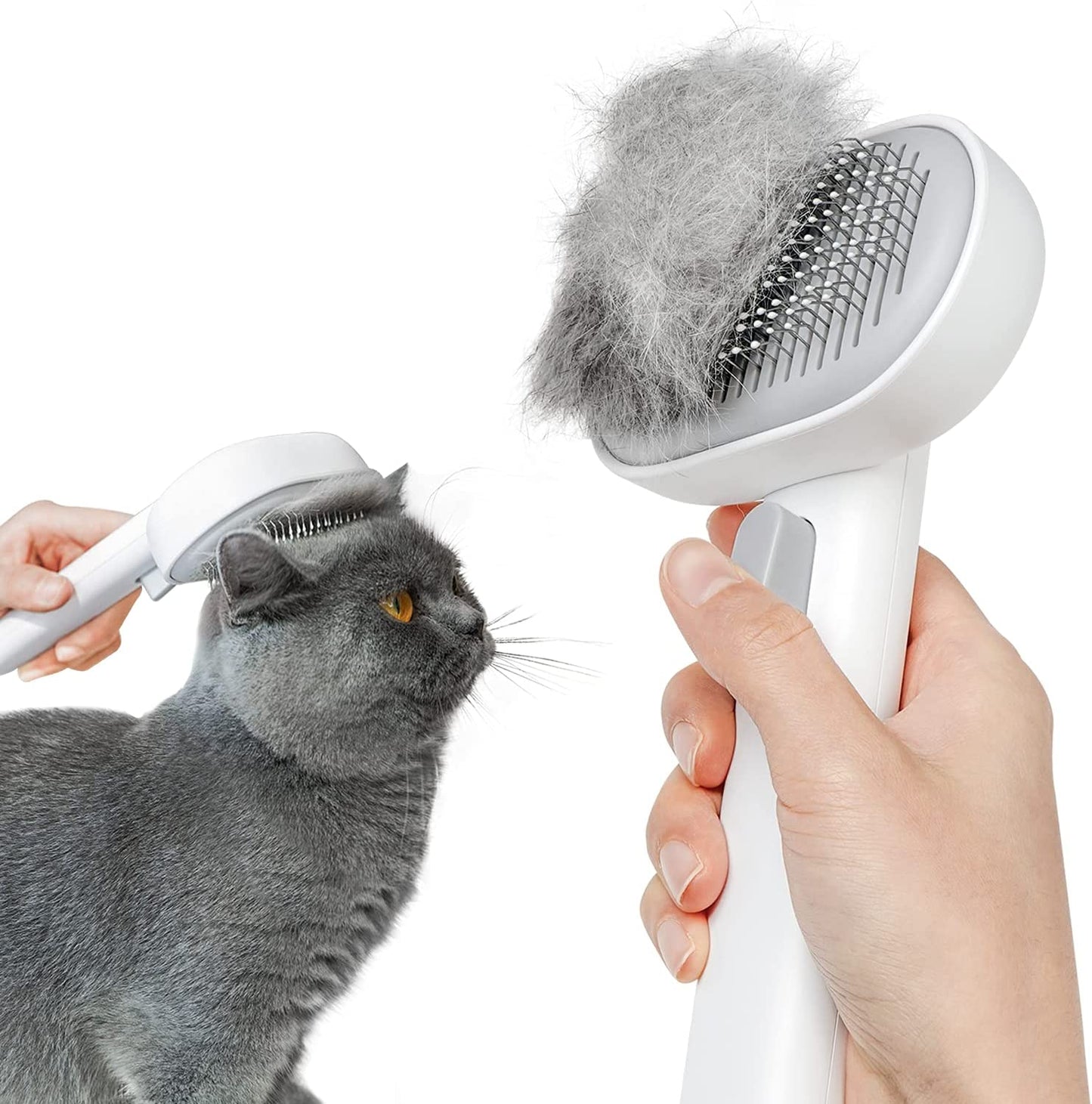 Brosse Chat Autonettoyante, Brosse Pour Chat Poil Long Ou Court, Brosses De Toilettage Pour Chats Pour Enlèvement Du Sous-Poil Et Masser